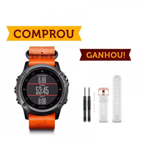 Compre Relógio Multiesporte Garmin Fenix 3 Safira Nato e Ganhe Pulseira de Silicone Branca