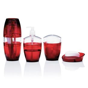 Conjunto Banheiro Vitra Vermelho 4 Peças Multiuso ou