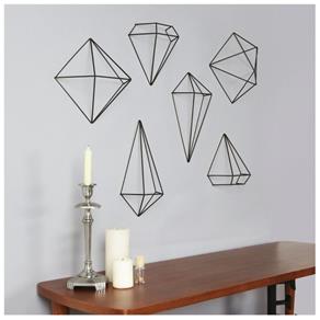 Conjunto de Decoração Prisma Preto - Umbra