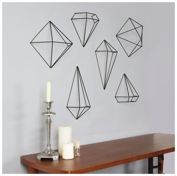 Conjunto de Decoração Prisma Preto - Umbra