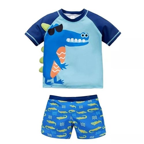 Conjunto de Praia Infantil Dinossauro / Azul / 2