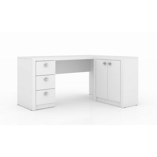 Conjunto Mesa com Balcão para Home Office Branco - Tecno Mobili