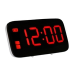 Controle de voz LED Relógio despertador Relógio eletrônico Snooze Night Display Blue