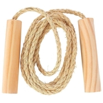 Corda De Pular Sisal Com Cabo De Madeira 2,5M