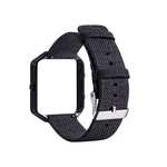 Correia De Relógio De Lona De Substituição Com Armação De Metal Para Pulseira Inteligente Fitbit Blaze