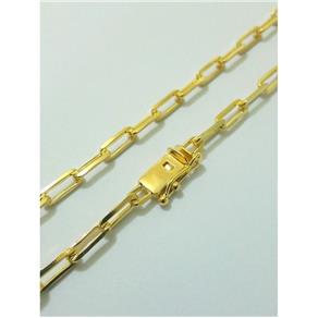 Corrente 70cm Masculina Banhada a Ouro 18k Parece Ouro