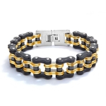 Corrente de Bicicleta Bracelet Titanium Aço Homens Moda Motocicleta Cadeia única Bracelet