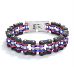 Corrente de Bicicleta Bracelet Titanium Aço Homens Moda Motocicleta Cadeia única Bracelet