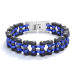 Corrente de Bicicleta Bracelet Titanium Men Moda Aço Moto Cadeia única Bracelet