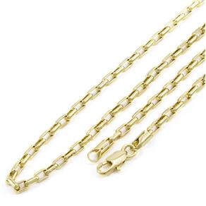 Corrente Folheada a Ouro 18k Modelo Cartier com 4mm - 60 Cm