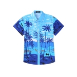 Couple Summer Fashion Coqueiro Printing camisa da praia