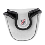 Crânio Golf Mallet Putter Head Cover Protector Bag \\u0026 Fecho Magnético Branco