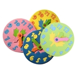 Crianças tempo de desenvolvimento Jigsaw Educacional Número Toy enigma espuma Relógio