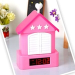 Criativa Cuckoo Multifuncional Alarm Clock Alarm / tiro / Música Relógio Creative Home Decor presente criativo