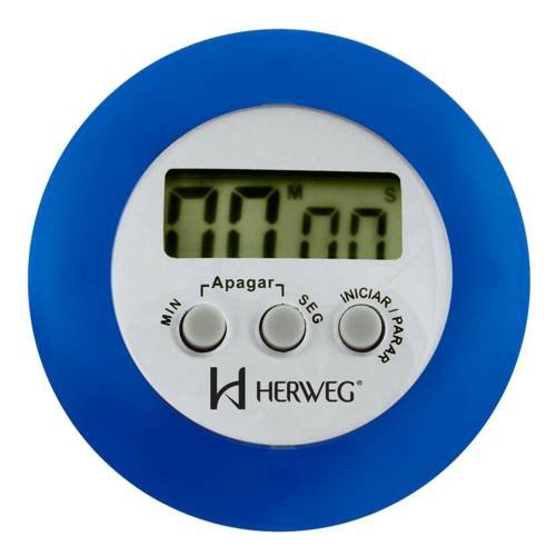 Cronômetro Digital Progressivo Regressivo Azul Timer Herweg