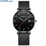 CRRJU2221 Relógio de Negócios Simples Ultra-fino dos homens Novos Relógio Hot-selling À Prova D 'Água Relógio de Quartzo com Cinto de Malha