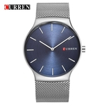 CURREN 8256 homens do rel¨®gio Waterproof Casual Assista rel¨®gio de quartzo malha Assista Belt