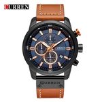 CURREN 8291 homens do rel¨®gio da correia do rel¨®gio de seis pinos Calend¨¢rio Assista Waterproof Assista