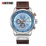 CURREN 8291 homens do rel¨®gio da correia do rel¨®gio de seis pinos Calend¨¢rio Assista Waterproof Assista