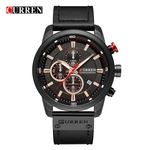 CURREN 8291 homens do rel¨®gio da correia do rel¨®gio de seis pinos Calend¨¢rio Assista Waterproof Assista