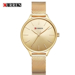 CURREN 9024 Mulheres da NET Com Rel¨®gio rel¨®gio imperme¨¢vel ultra-fino rel¨®gio de quartzo