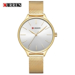 CURREN 9024 Mulheres da NET Com Rel¨®gio rel¨®gio imperme¨¢vel ultra-fino rel¨®gio de quartzo