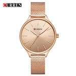 CURREN 9024 Mulheres da NET Com Rel¨®gio rel¨®gio imperme¨¢vel ultra-fino rel¨®gio de quartzo