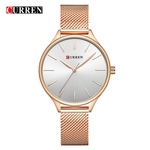 CURREN 9024 Mulheres da NET Com Rel¨®gio rel¨®gio imperme¨¢vel ultra-fino rel¨®gio de quartzo