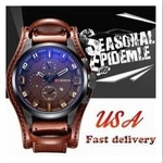 CURREN pulseira de couro relógios de marca militar do exército dos Homens Relógio 8225 Luxo impermeáveis ¿¿analógicos relógios de quartzo