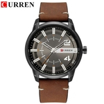 Curren8306 novo movimento importado elegante e minimalista grande relógio de couro de negócios de quartzo relógio de quartzo dos homens de esportes