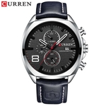Curren8324 novo e elegante de seis agulhas de cronometragem masculino cinto simples relógio casual liga calendário relógio de quartzo relógio de pulso à prova d 'água