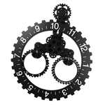 3d Diy Arte Grande Parede Moderna Relógio De Engrenagem Rotativa Calendário Mecânico Preto
