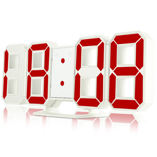 3d Led Digital Alarm Clocks 24 / 12 Hours Display 3 Brightness Levels Dimmable Nightlight Snooze Fun