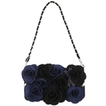 3D Luxo Rose flor de couro da tampa do caso do telefone m¨®vel Wristlet Handbag Virar