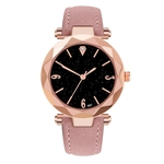 D01-B Casual Moda Feminina rel¨®gio de quartzo Couro Strap Mulheres Quartz Assista