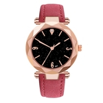 D01-B Casual Moda Feminina relógio de quartzo Couro Strap Mulheres Quartz Assista