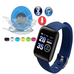 D13 Smartwatch Android Face Whatsapp Azul e Caixa de Som Bluetooth
