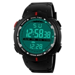 Fashion Men LED Digital Date Military Sport Rubber Quartz Watch Alarm Waterproof