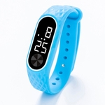 De Display LED Digital pulseira rel¨®gio Crian?as Estudantes Silica Gel Sports Watch