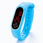 De Display LED Digital pulseira rel¨®gio Crian?as Estudantes Silica Gel Sports Watch