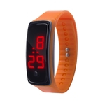 De Display LED Digital pulseira rel¨®gio Crian?as Estudantes Silica Gel Sports Watch