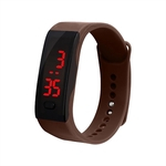 De Display LED Digital pulseira rel¨®gio Crian?as Estudantes Silica Gel Sports Watch