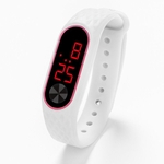 De Display LED Digital pulseira rel¨®gio Crian?as Estudantes Silica Gel Sports Watch