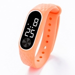 De Display LED Digital pulseira rel¨®gio Crian?as Estudantes Silica Gel Sports Watch