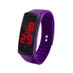 De Display LED Digital pulseira rel¨®gio Crian?as Estudantes Silica Gel Sports Watch