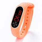 De Display LED Digital pulseira rel¨®gio Crian?as Estudantes Silica Gel Sports Watch