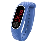 De Display LED Digital pulseira rel¨®gio Crian?as Estudantes Silica Gel Sports Watch