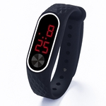 De Display LED Digital pulseira rel¨®gio Crian?as Estudantes Silica Gel Sports Watch