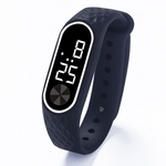 De Display LED Digital pulseira rel¨®gio Crian?as Estudantes Silica Gel Sports Watch