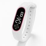 De Display LED Digital pulseira rel¨®gio Crian?as Estudantes Silica Gel Sports Watch